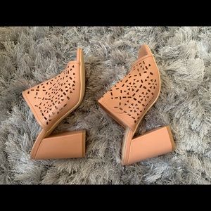 Brand new tan heels with box- size 8